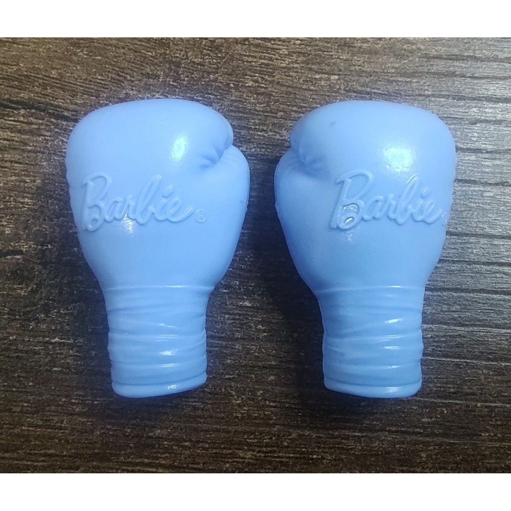 2014 Mattel Blue Barbie Doll Replacement Plastic Boxing Gloves Z26